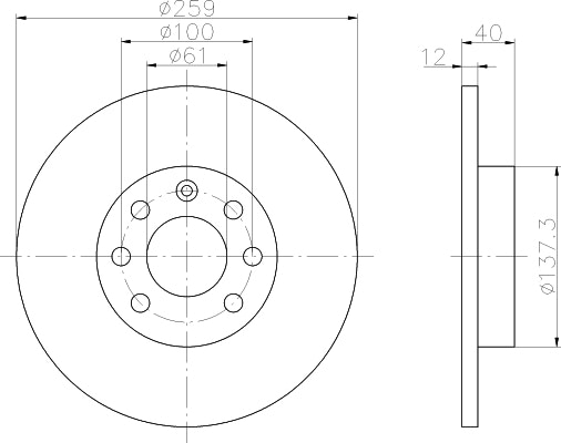 NF PARTS Тормозной диск NF1699195